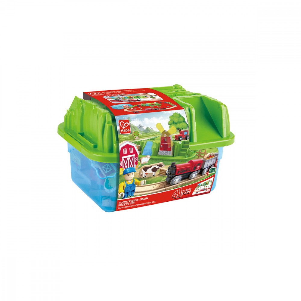 Hape - Country Train Bucket Set