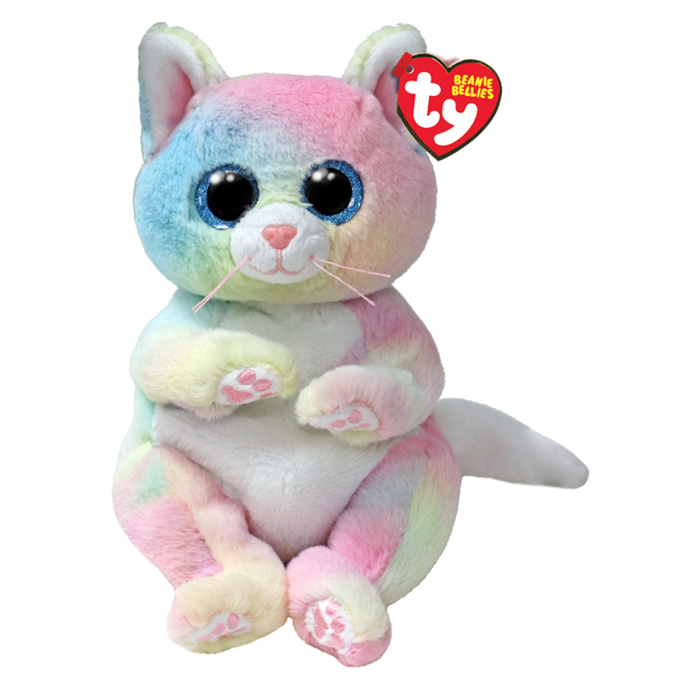 TY Beanie Bellies Regular - Jenni the rainbow Cat
