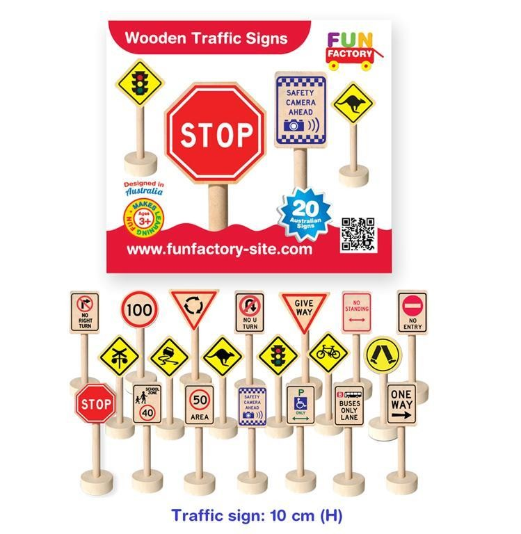 Fun Factory - Wooden Traffic Signs - Timbertime Toys