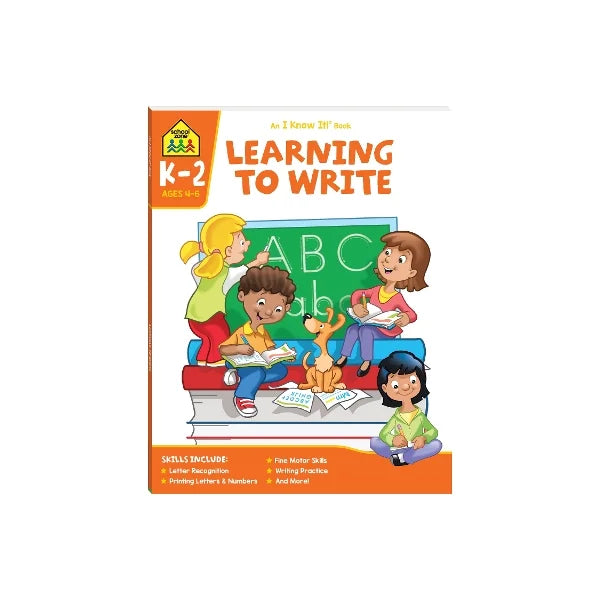 School Zone Learning To Write K-2 Ages 4-6