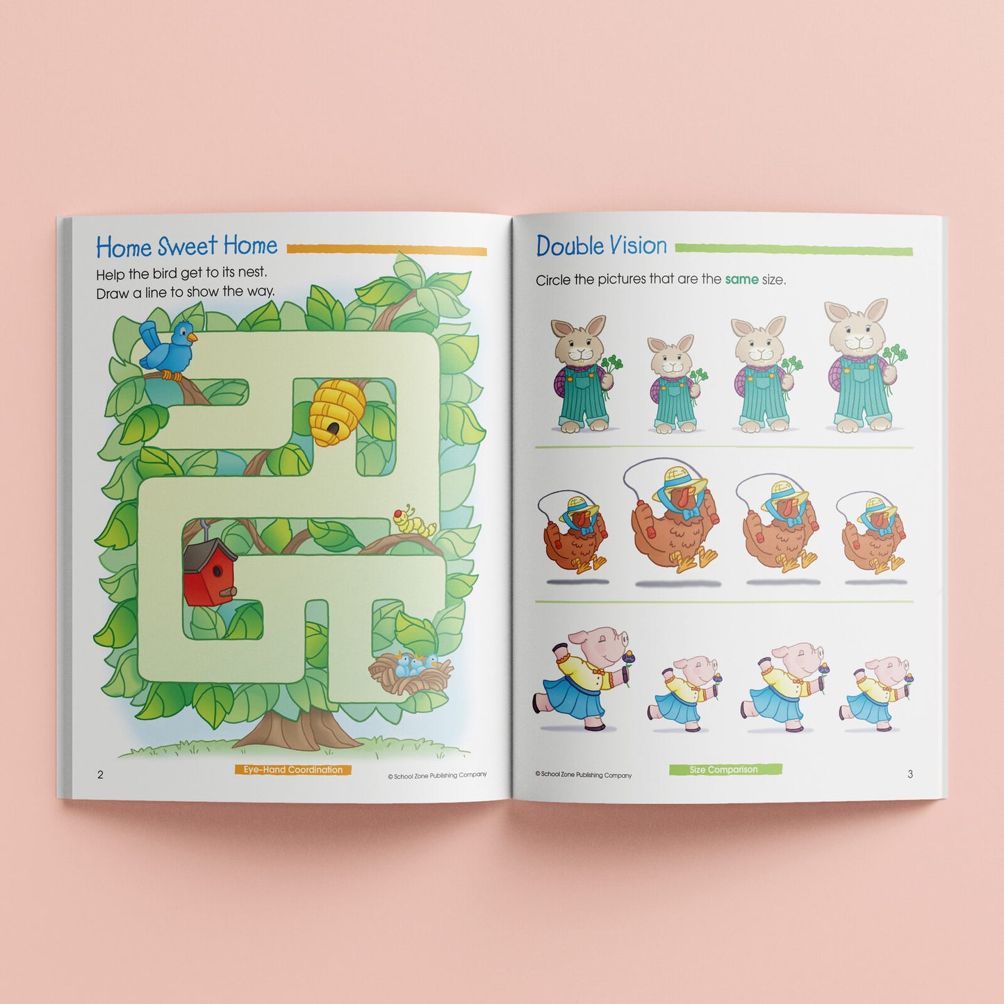 School Zone Educational Work Book - Preschool Basics Ages 3-5