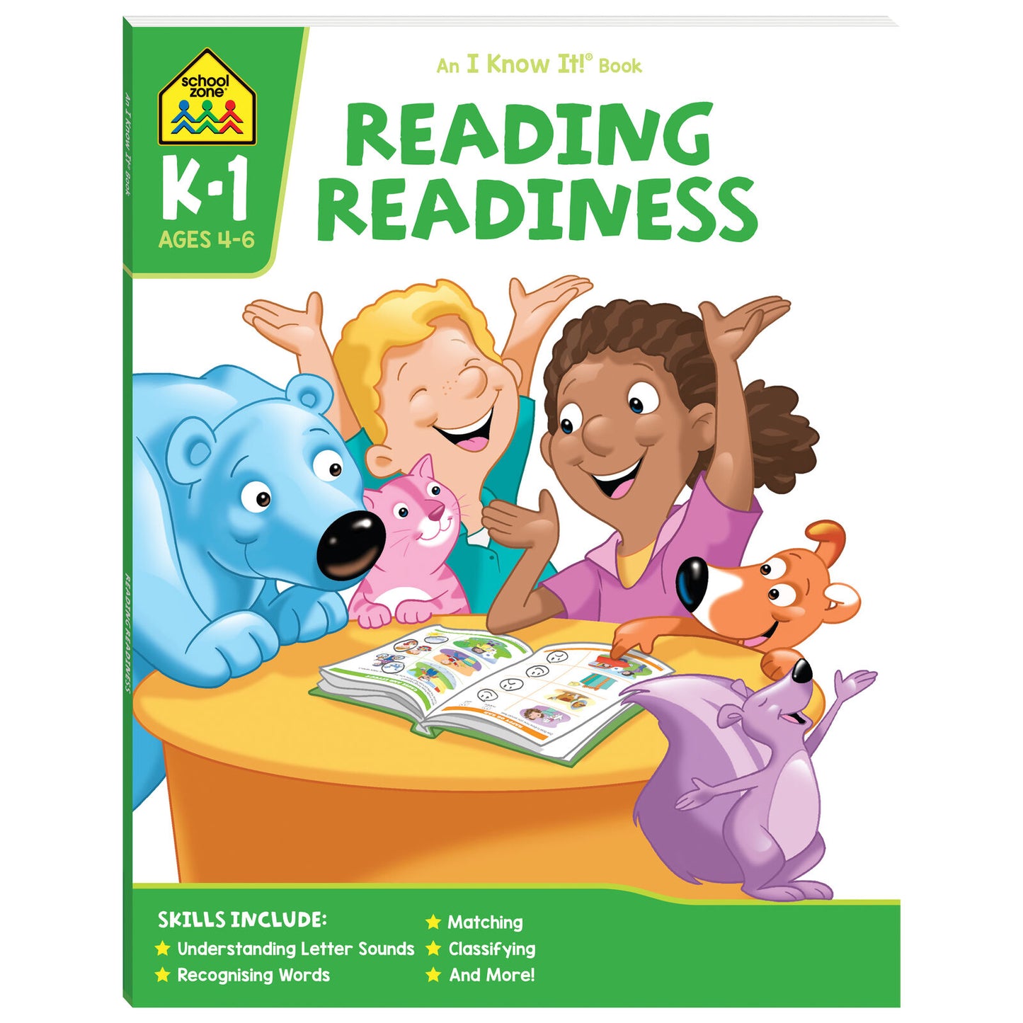 School Zone Educational Work Book - Reading Readiness K-1 Ages 4-6