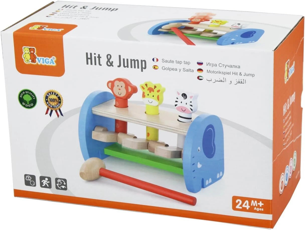 Viga - Wooden Hit and Jump - Timbertime Toys