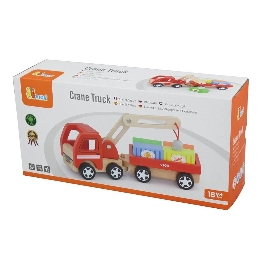 Viga - Wooden Crane Truck - Timbertime Toys