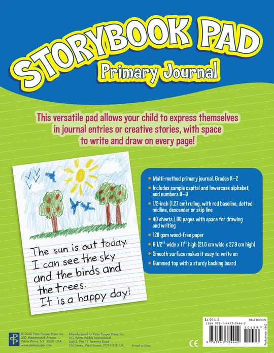Peter Pauper Storybook Pad - Primary Journal