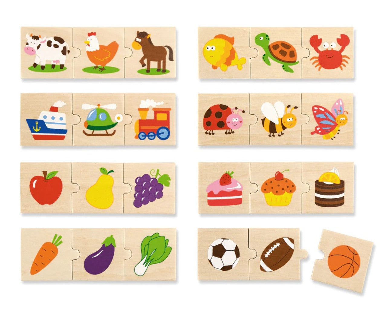 Viga - Wooden Categorising Puzzle Set - Timbertime Toys