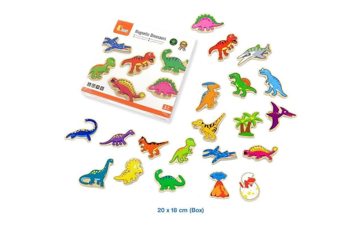 Viga - Wooden Magnetic Dinosaurs - Timbertime Toys
