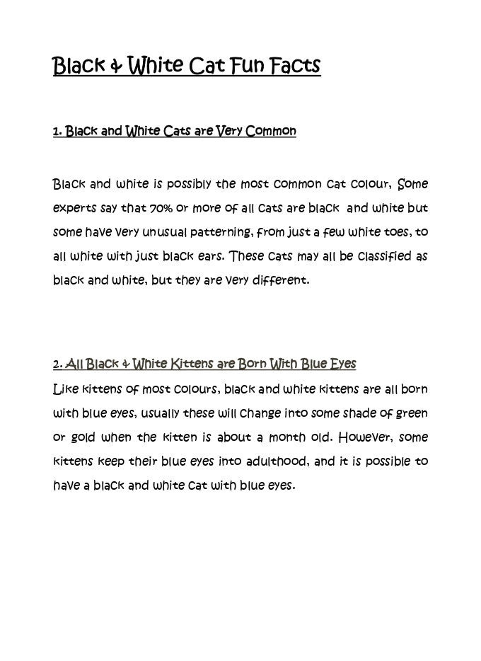 Sleepy Tails - Black and White Cat - Sleeping