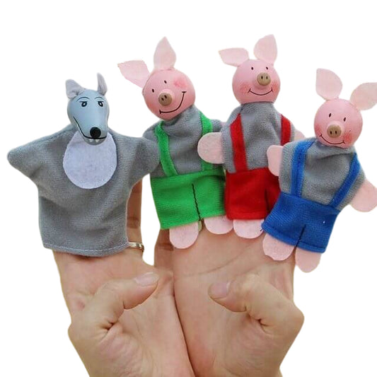 Fun Factory - Three Little Pigs Finger Puppets - Timbertime Toys