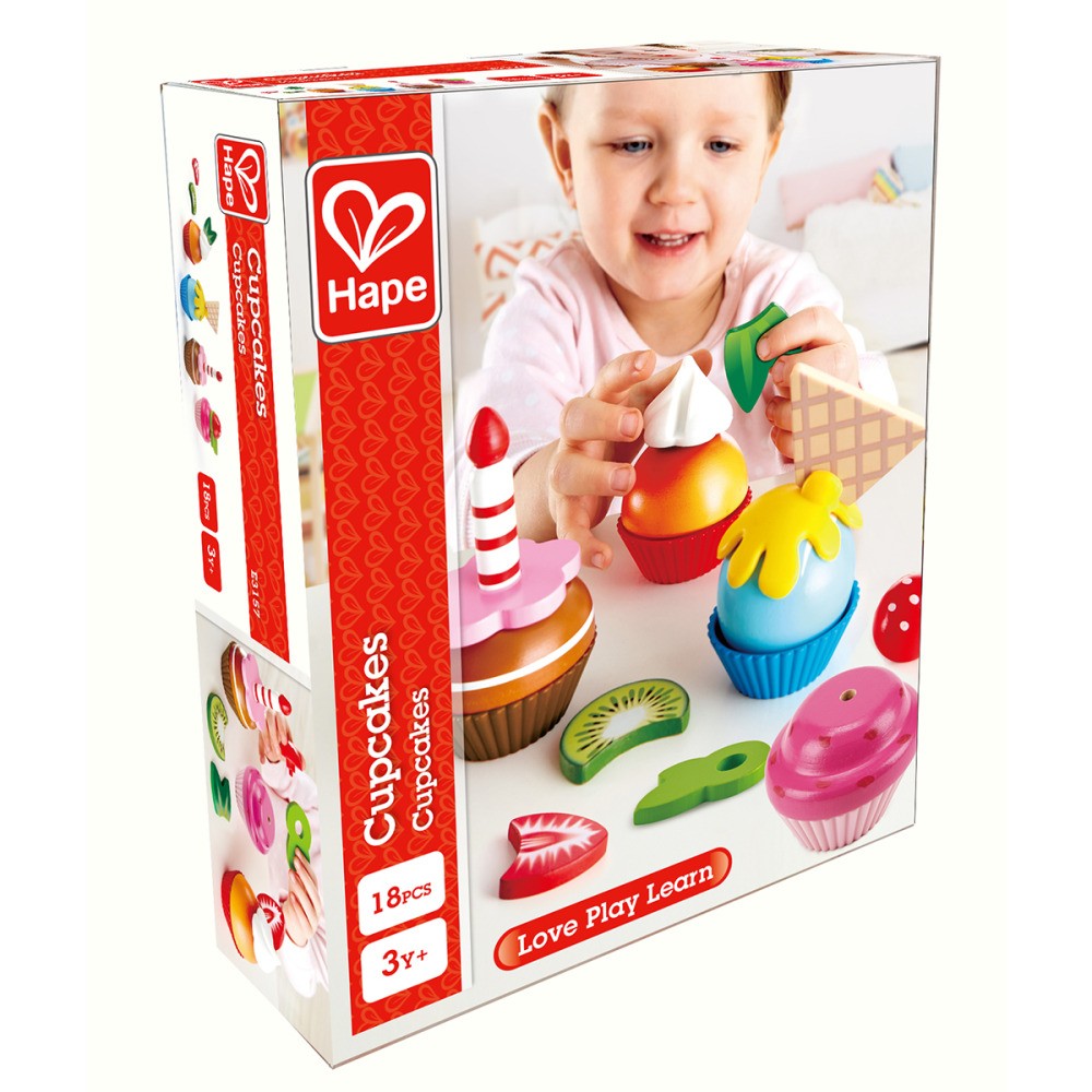 Hape - Wooden Cupcakes Play Set