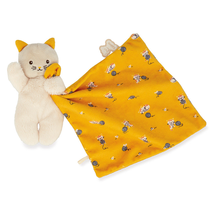 Kaloo -Carre Doudou Cat Yellow Comforter