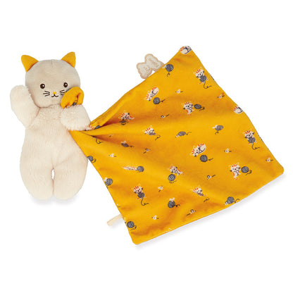 Kaloo -Carre Doudou Cat Yellow Comforter