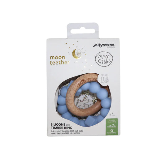 May Gibbs Moon Teether - Blue
