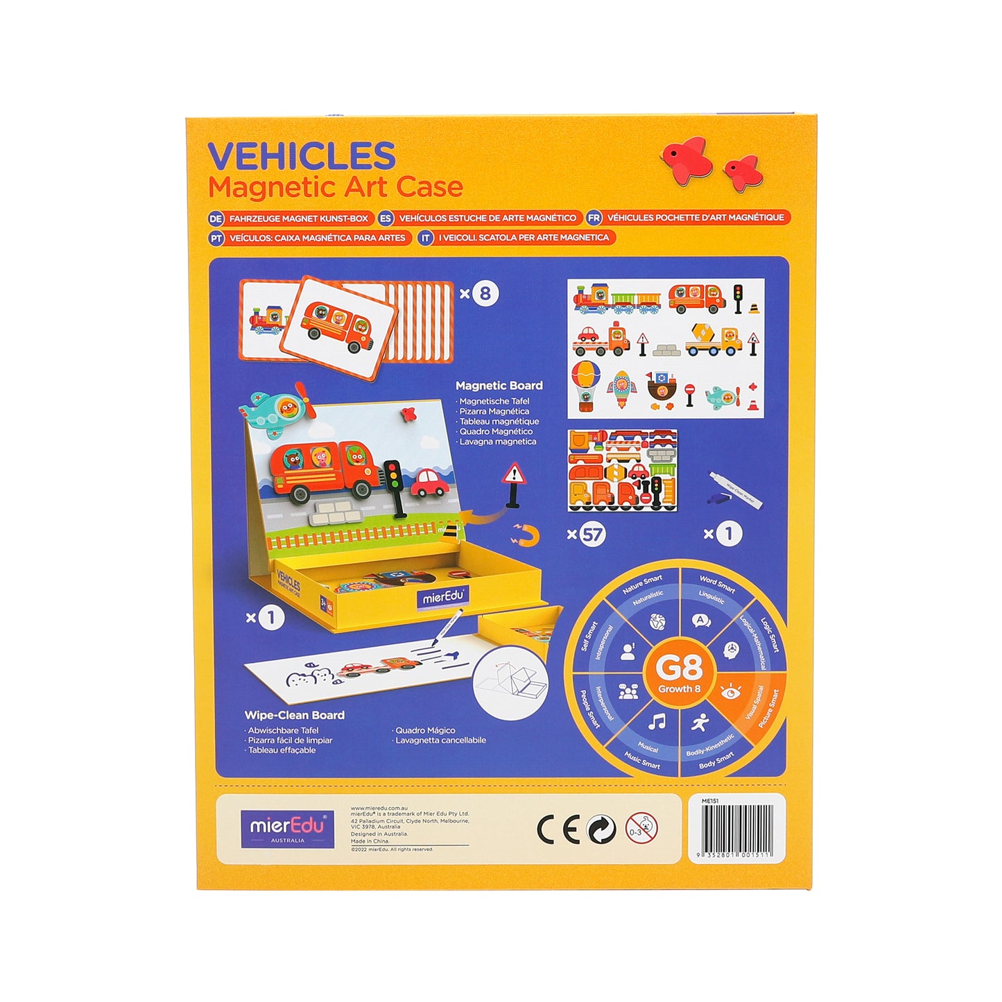 MierEdu - Vehicles Magnetic Art Case
