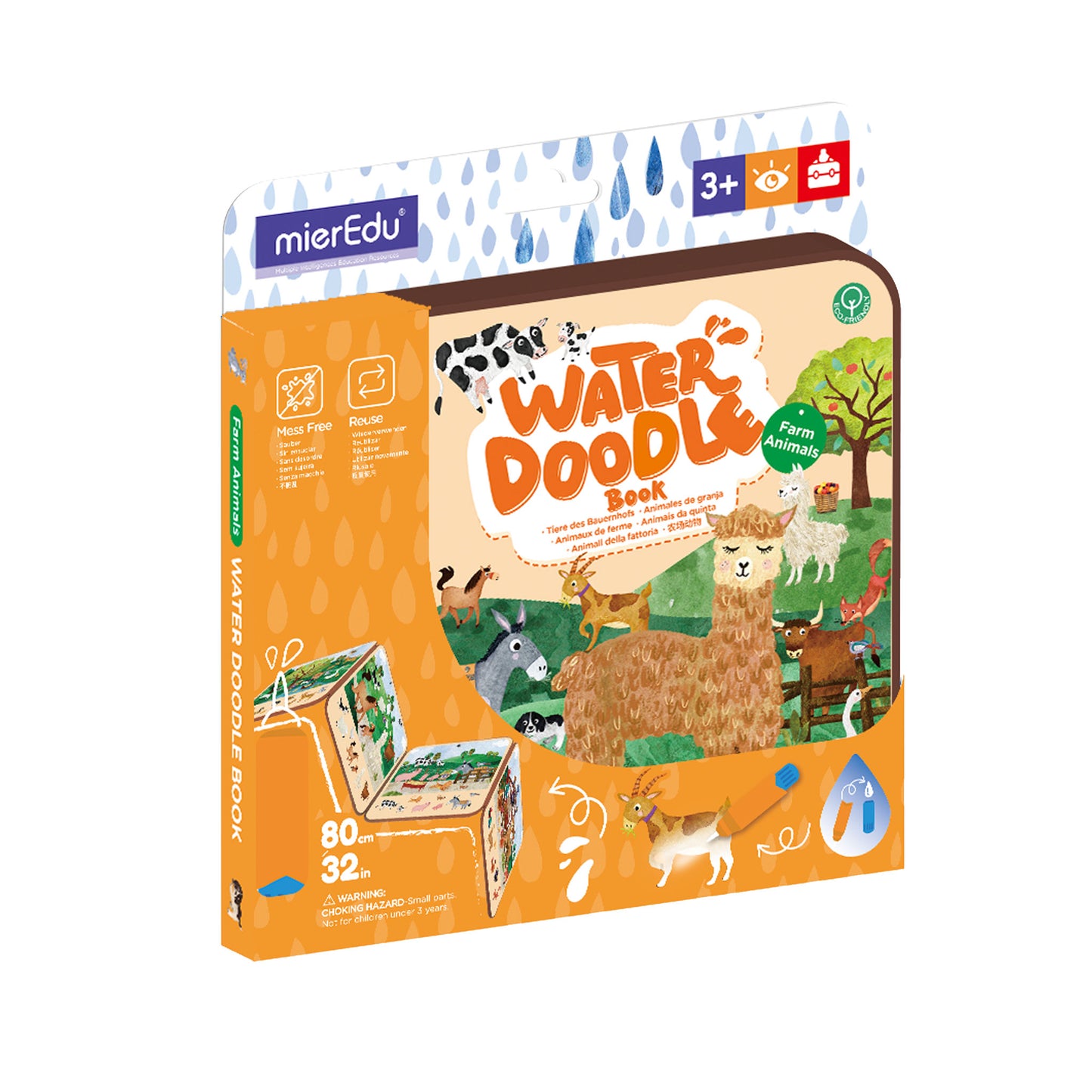 MierEdu - Water Doodle Book - Farm Animals