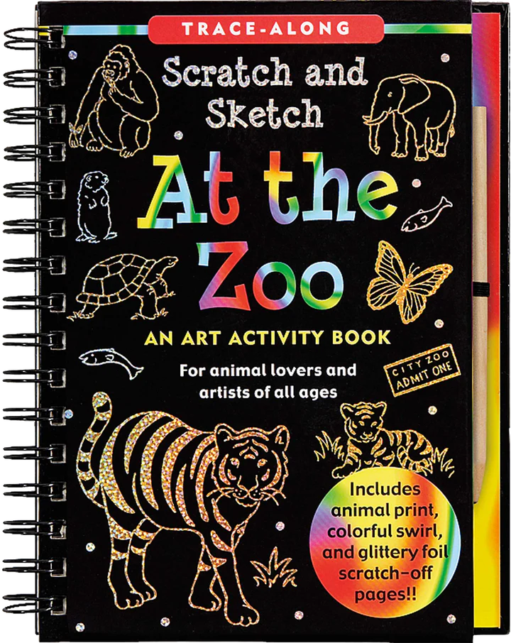 Peter Pauper - Scratch & Sketch - At The Zoo - Timbertime Toys