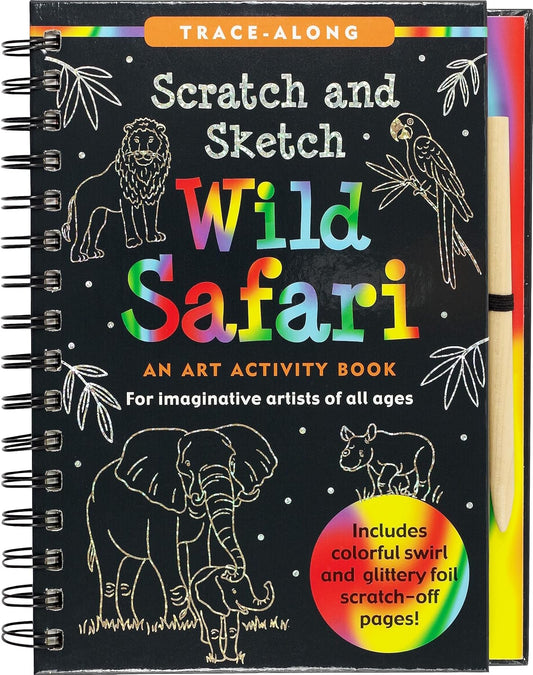 Peter Pauper - Scratch & Sketch - Wild Safari - Timbertime Toys