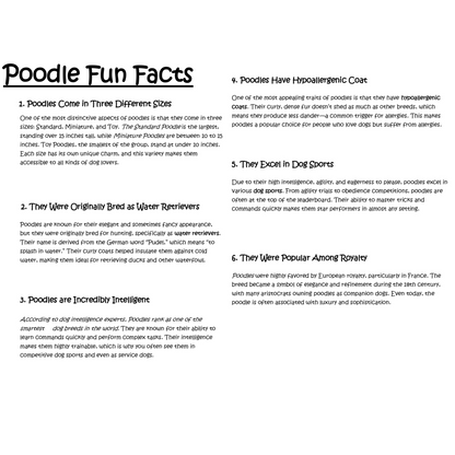 Sleepy Tails - Poodle - Sleeping