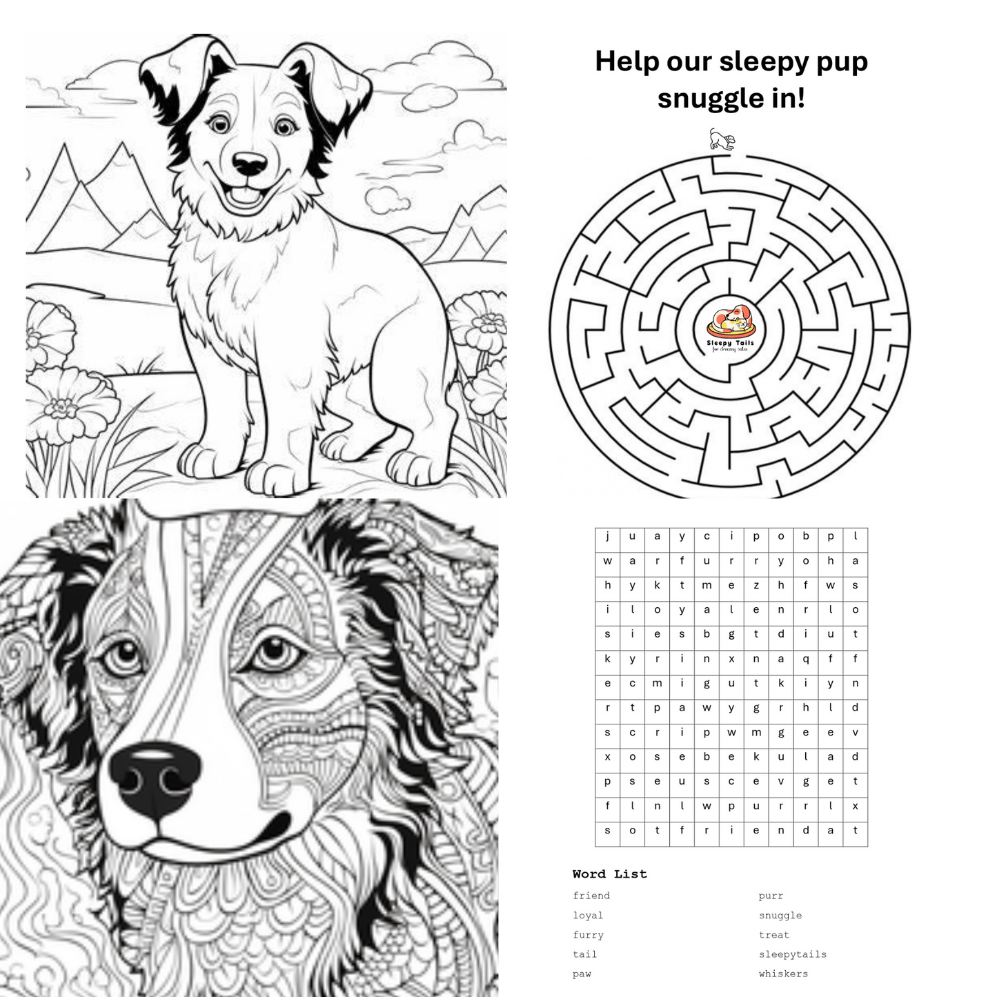 Sleepy Tails - Border Collie - Breathing