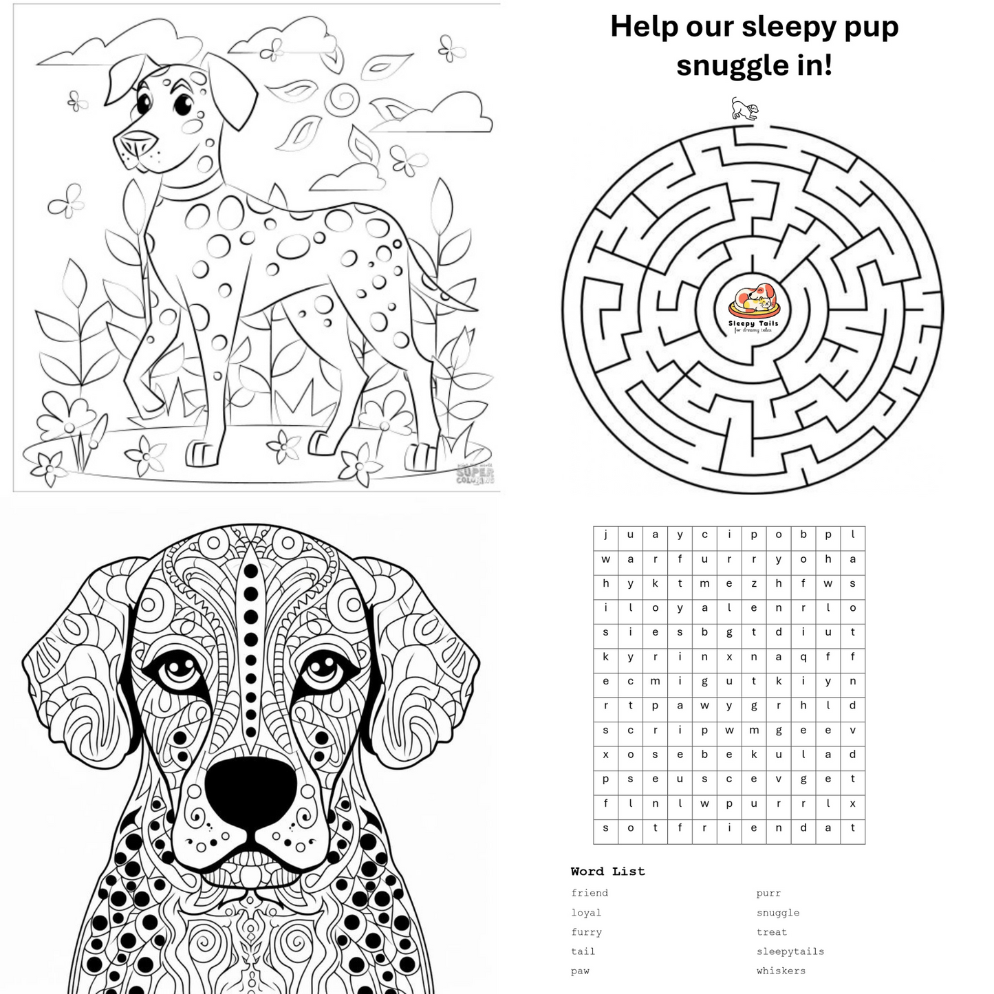 Sleepy Tails - Dalmation - Sleeping