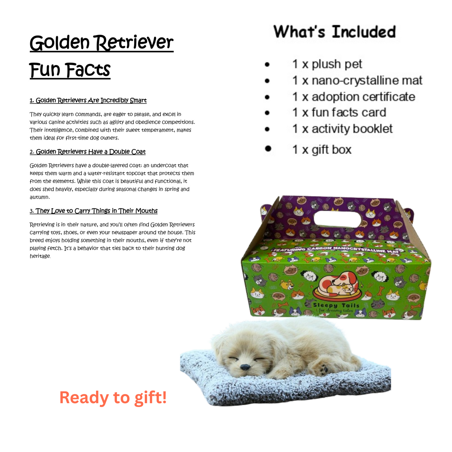 Sleepy Tails - Golden Retriever - Sleeping