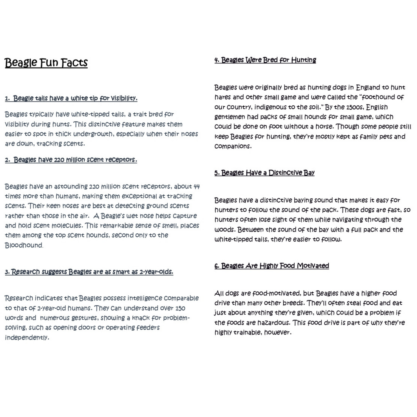 Sleepy Tails - Beagle - Sleeping