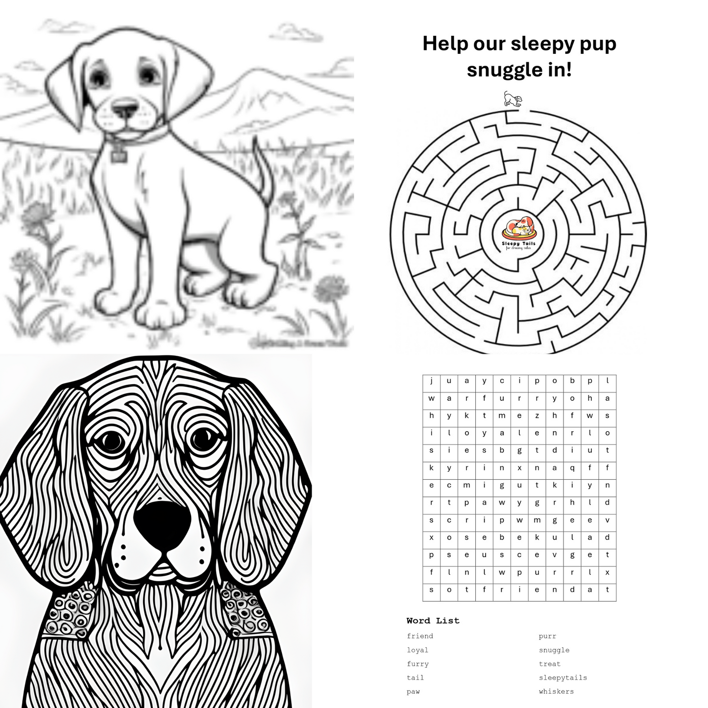 Sleepy Tails - Beagle - Sleeping