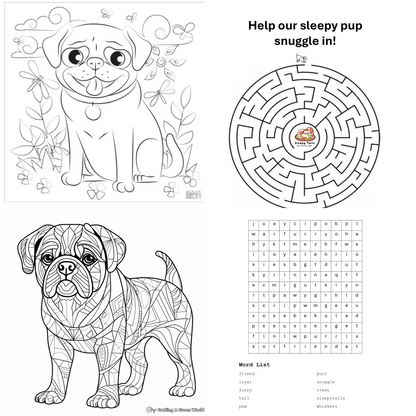 Sleepy Tails - Pug - Sleeping