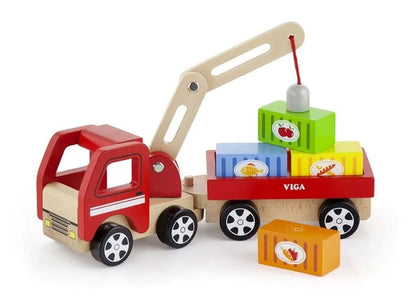 Viga - Wooden Crane Truck - Timbertime Toys