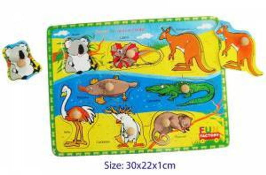 Fun Factory - Peg Puzzle - Australian Animals - Timbertime Toys