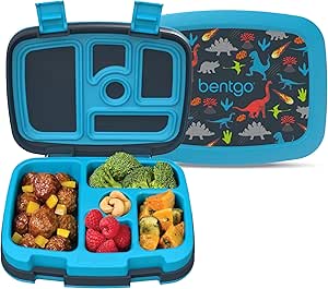 Bentgo Kids Durable & Leak-Proof Children's Lunch Box - Dinosaur Design