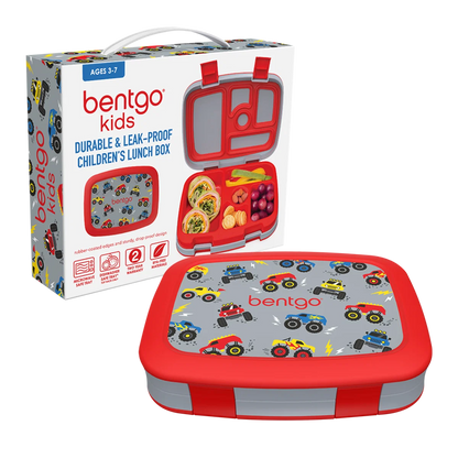 Bentgo Kids Durable & Leak-Proof Children's Lunch Box - Trucks Design