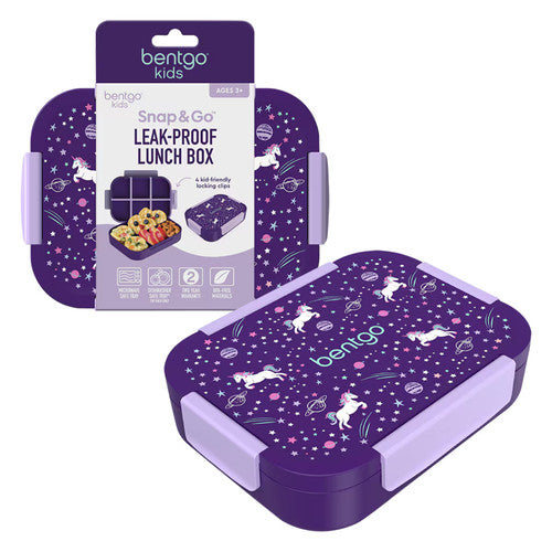 Bentgo Kids Snap & GO Leak-Proof Lunch Box - Unicorn Design