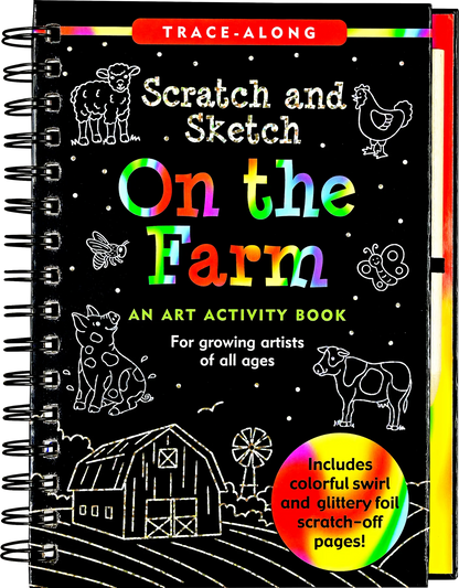 Peter Pauper Scratch & Sketch Activity Book - On the Farm