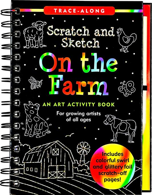 Peter Pauper Scratch & Sketch Activity Book - On the Farm