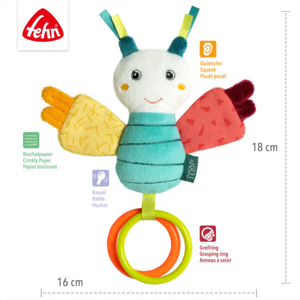 Fehn Mini Butterfly Babies Rattle Toy