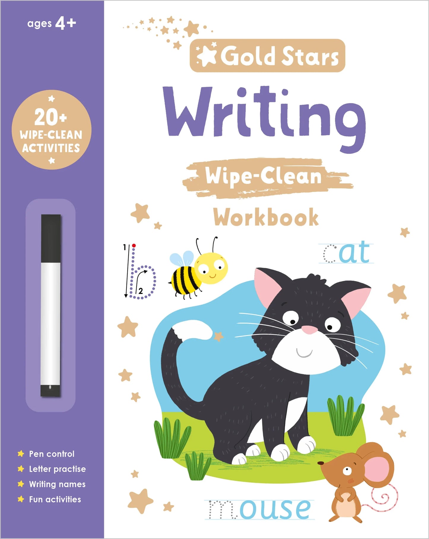 Gold Stars Wipe Clean Workbook with  Marker