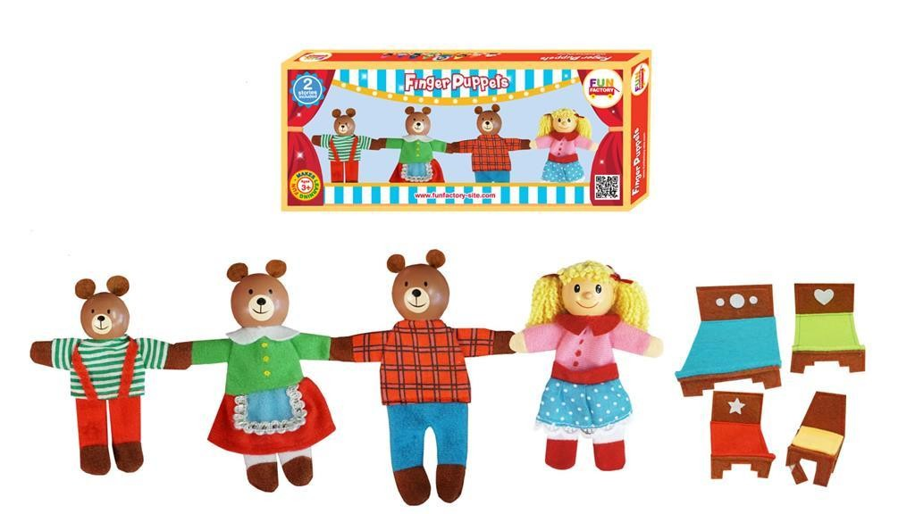 Fun Factory - Finger puppets -Goldilocks - Timbertime Toys
