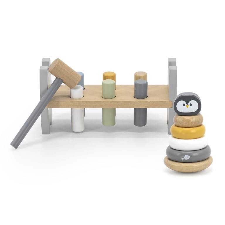 PolarB - Wooden Stacking and Pounding Gift Set