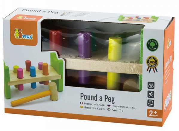 Viga - Wooden Pound-a-peg - Timbertime Toys