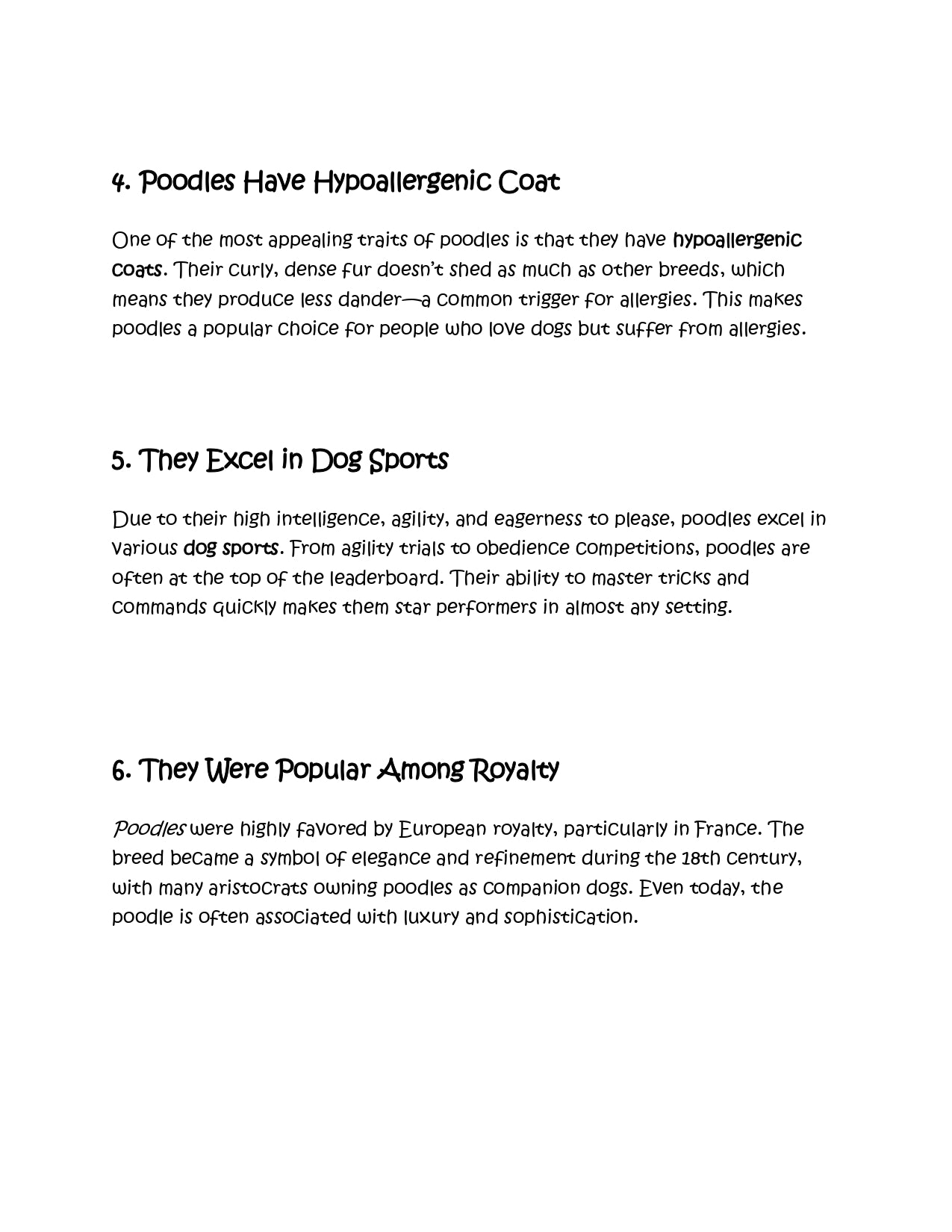 Sleepy Tails - Poodle - Sleeping