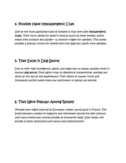 Sleepy Tails - Poodle - Sleeping