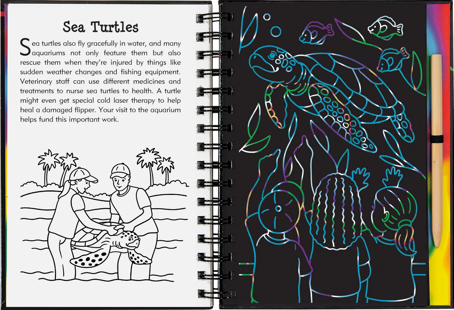 Peter Paupoer Scratch & Sketch Book - At The Aquarium
