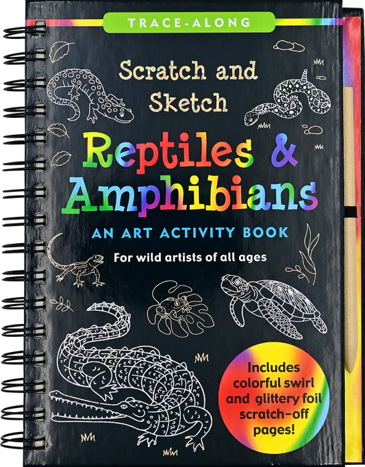 Peter Pauper Scratch & Sketch  - Reptiles and Amphibians - Timbertime Toys