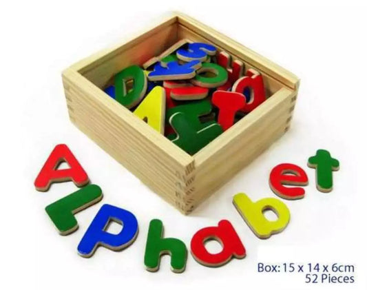 Fun Factory - Wooden magnetic alphabet 52 pieces - Timbertime Toys