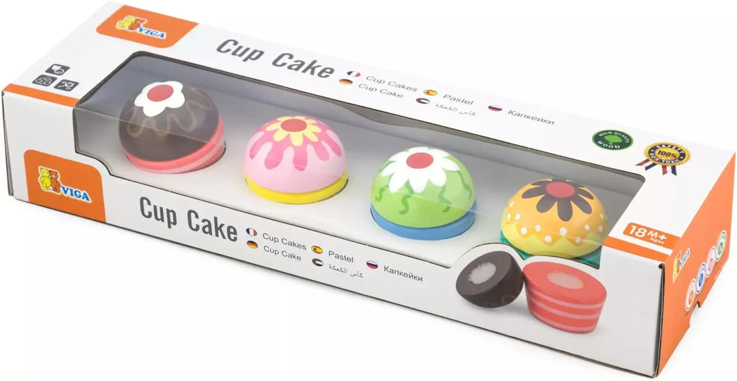 Viga - Wooden Cup Cakes - Timbertime Toys
