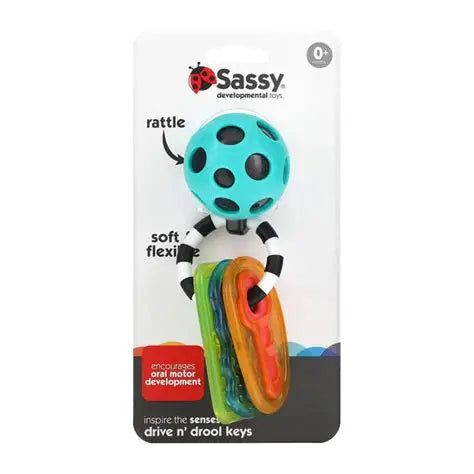 Sassy Drive n Drool Babies Rattle Keys