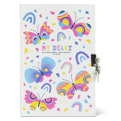 Tiger Tribe Children's Lockable Diary Butterfly Design
